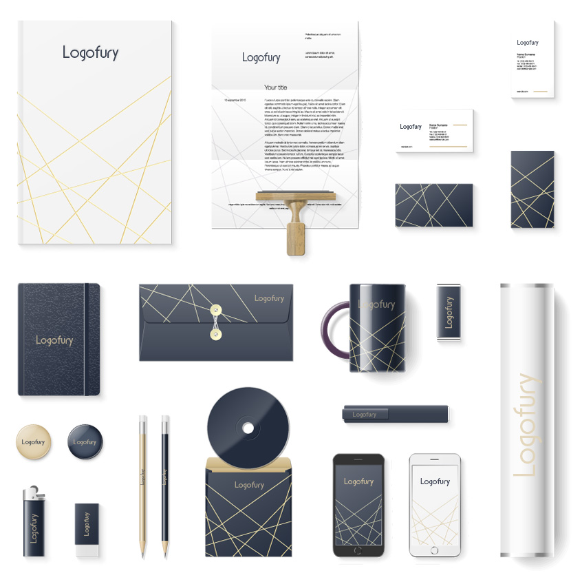 Professional logo examples generated by Logofury